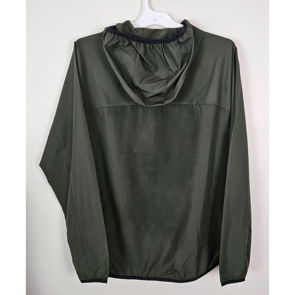 All In Motion Men Size Medium Jacket Dark Green Water Repellent Lightweight Zip - Picture 2 of 10